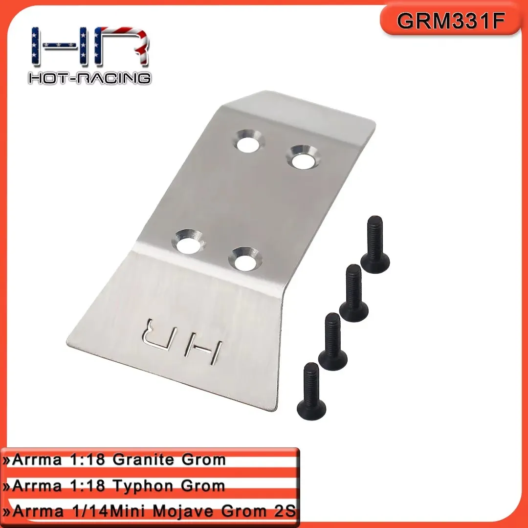 

Hot Racing optional heavy duty stanles steel skid plate for use on the Arrma 1/18 Grom