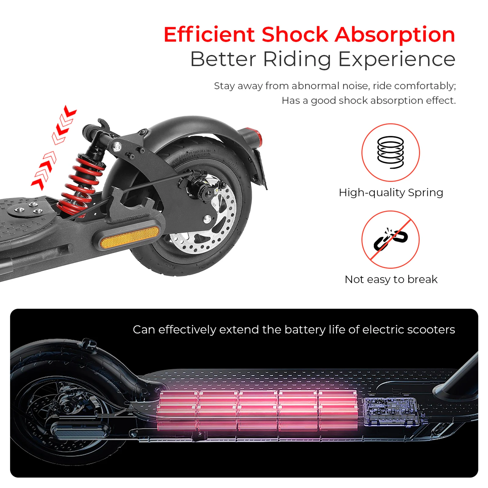 ULIP Upgrade Shock Absorber Suspension Kit For Xiaomi M365 1S Pro Mi3 Scooter Rear shock absorption With Fender Tail Light Parts