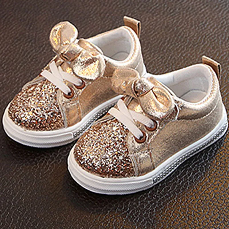 

Spring Autumn Children Shoes Fashion Bow-knot Girls Sequined Sports Shoes 2023 Baby Kids Boys Casual Sneakers 3 Colors CSH920