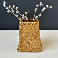 Seagrass Woven Flower Baskets Vases Homestay Decorations Dry Flower Arrangements Basket Decorations