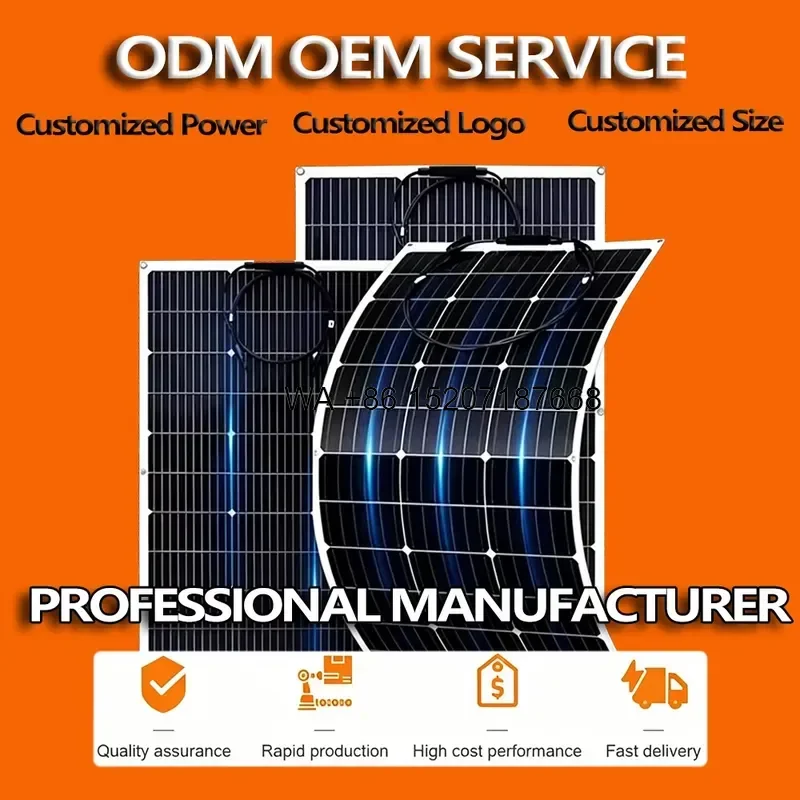 Wmwmnu for SENYO Flexible Solar Panel 500W 520W High Conversion Rate Waterproof Semi-Flexible Thin-film Solar Panels PV