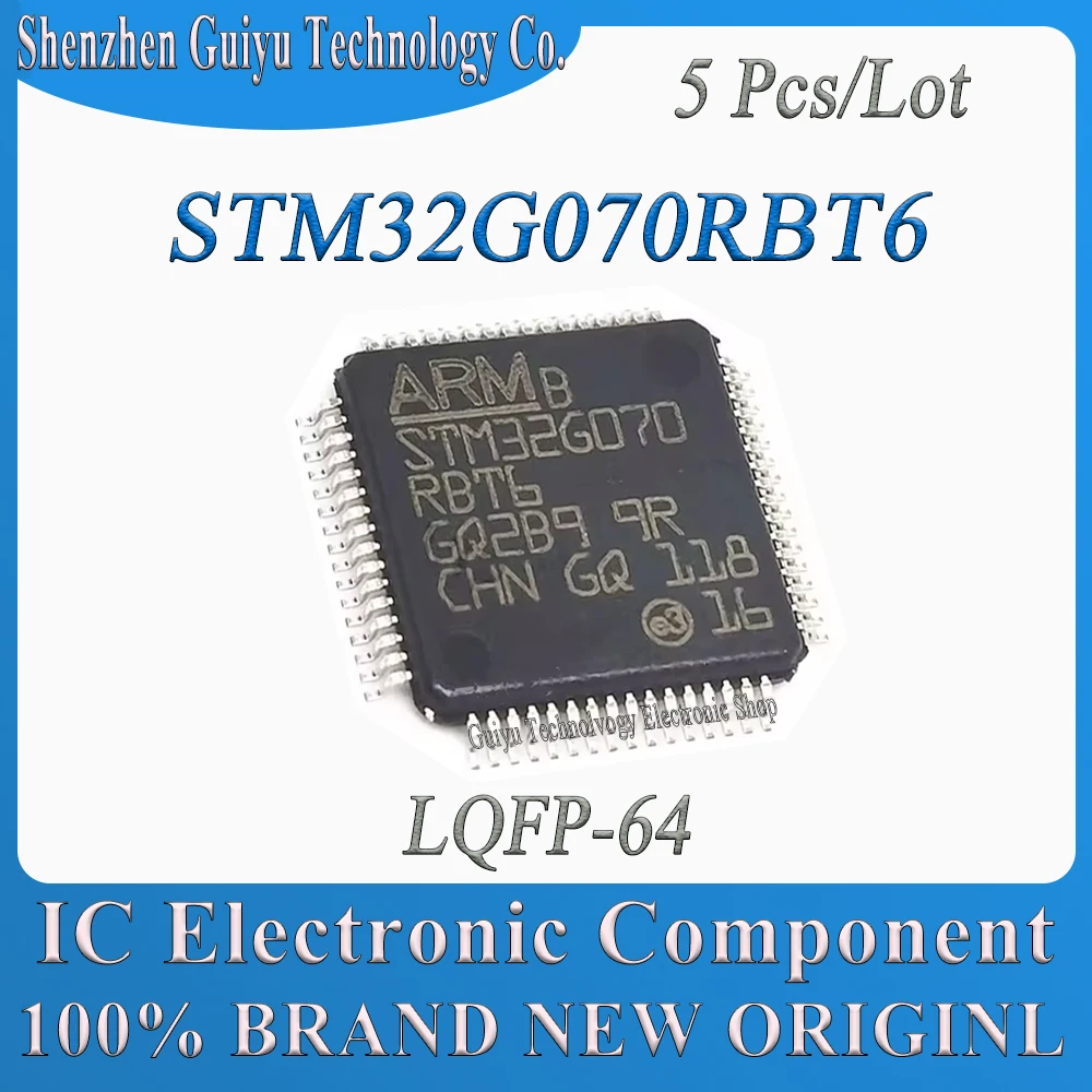 

5 Pcs/Lot STM32G070RBT6 STM32G070RB STM32G070 STM32G STM LQFP-64 IC MCU Chip