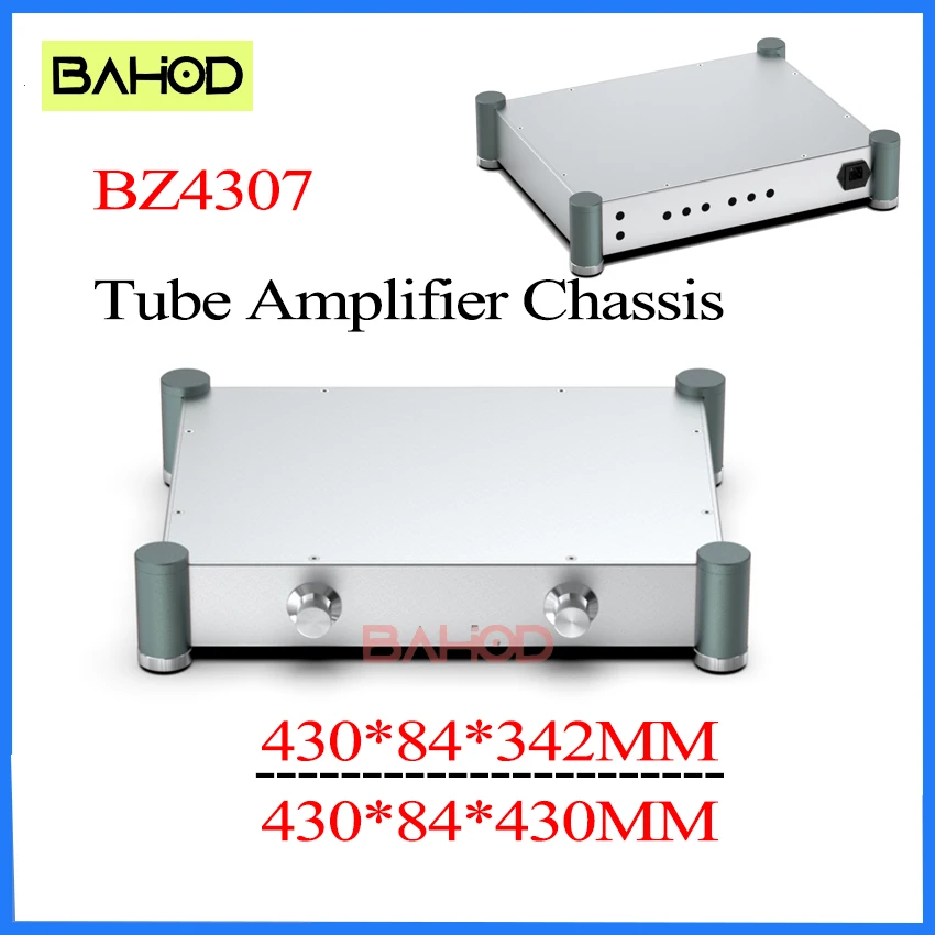 BAHOD 430*84*342/430mm Aluminum Vacuum Tube Amplifier Chassis Enclosure DIy HIFI Preamplifier Case Shell 4307P