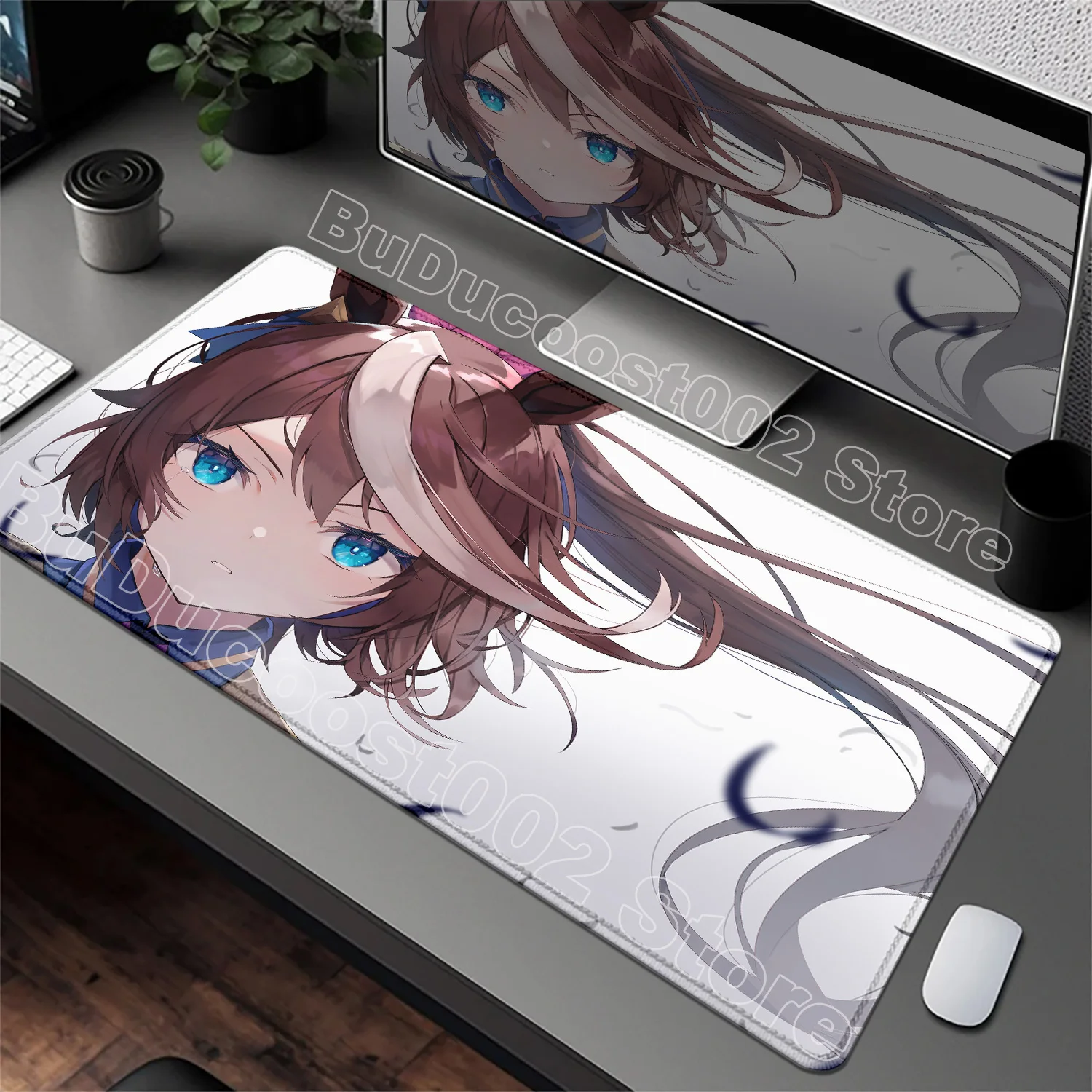 Anime U-Umamusume Pretty Derby Game Mouse Mat Tokai Teio Desk Mat 900x400mm Gaming Accessories XXL Kawaii Mousepad Keyboard Pad