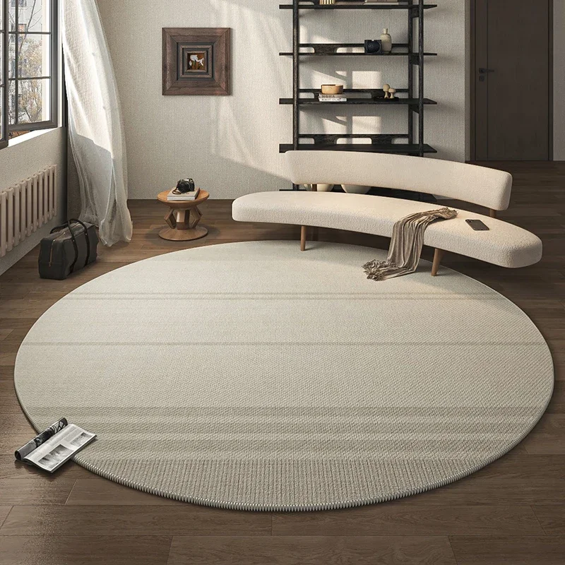 Wabi Sabi Style Round Large Area Living Room Carpet Bedroom Bedside Non Slip Waterproof Carpets Simple Coffee Table 2024 New Rug