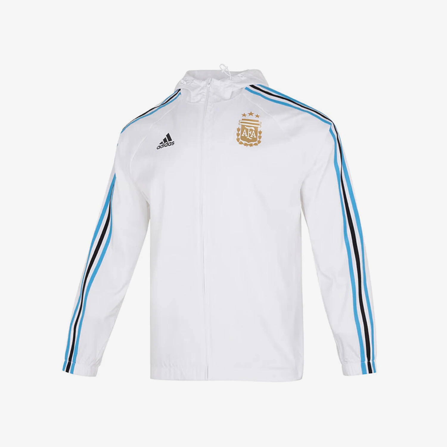 

Adidas подлинная Аргентина мужская футбольная тканая куртка с капюшоном IU2138