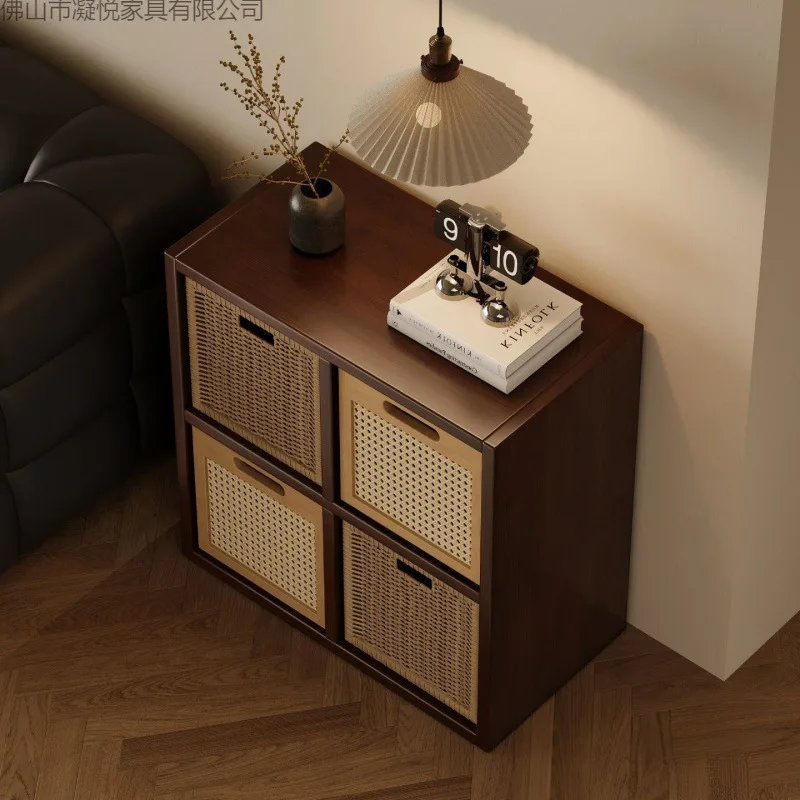 bedside table floor rack living room TV cabinet sofa side cabinet low partition bucket cabinet