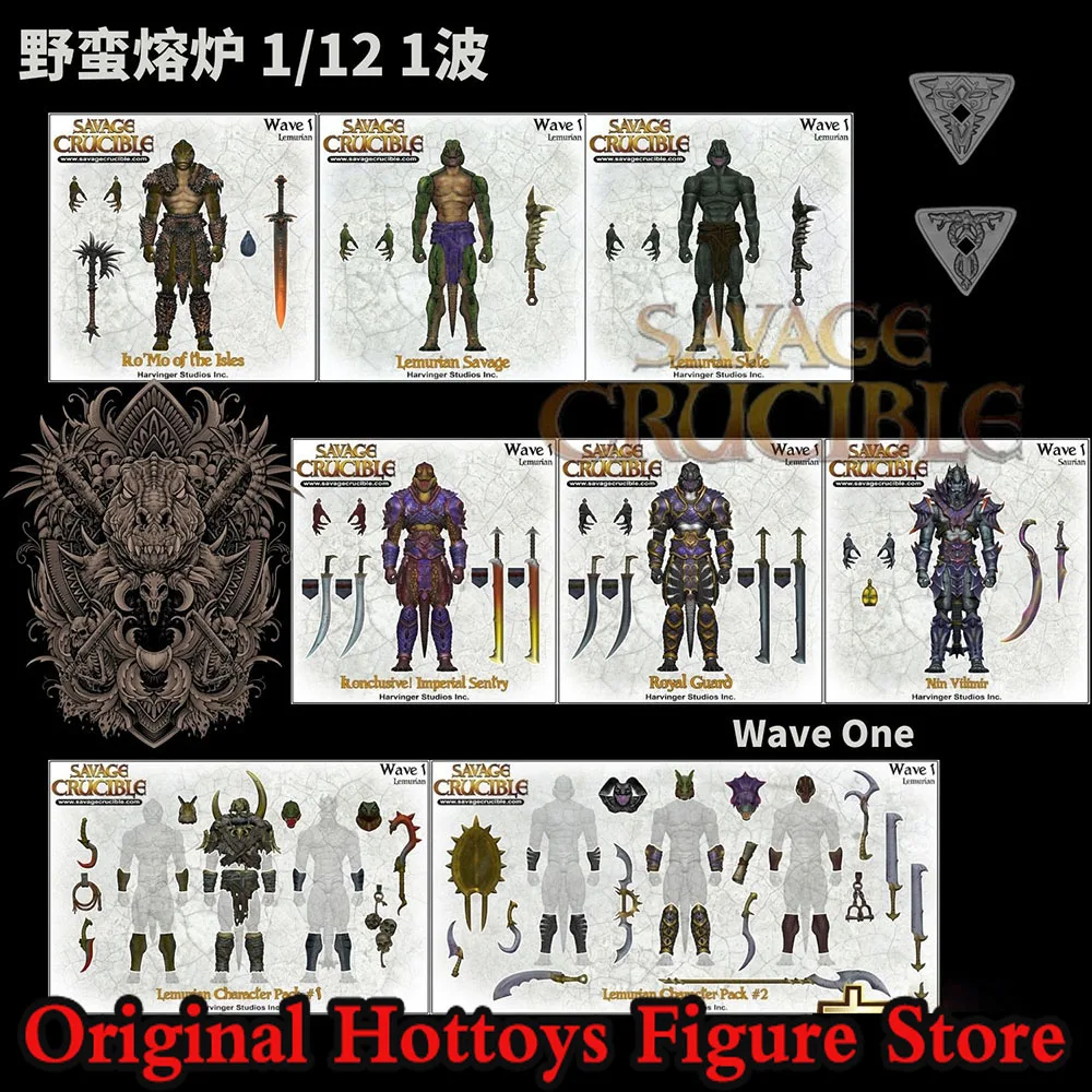 

In Stock 1/12 Scale Soldier Savage Crucible 1 Wave Lizard Man Series Full Set 6-inch Action Figure Toys Gifts Collection