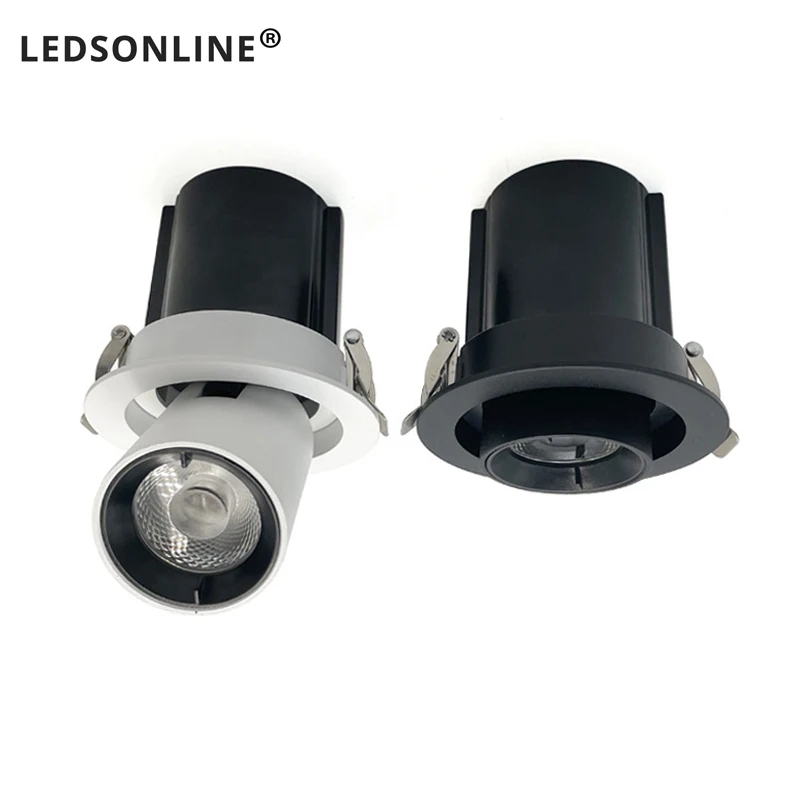10W 15W LED Recessed Downlight Retractable Adjustable Rotating Spot Light For Home Mall Shop Hotel Ceiling Lights
