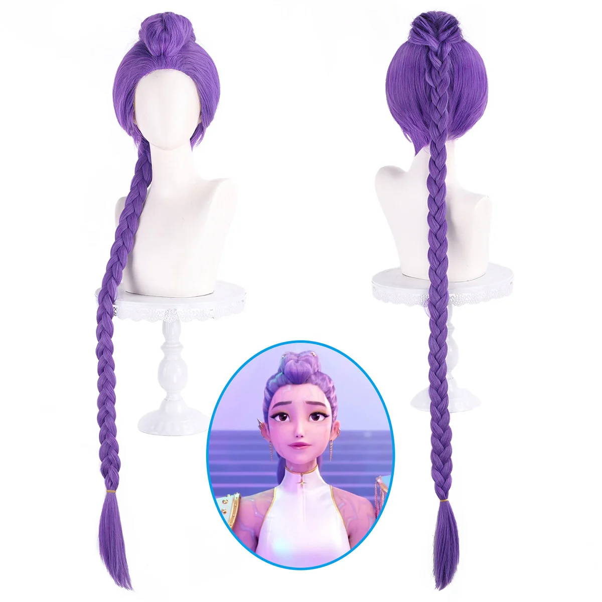 

130cm Lumi Wig Anime KPop Demon Cos Hunters Superstar Rumi Cosplay Wig Long Purple Hair Halloween Party Roleplay Wig for Women