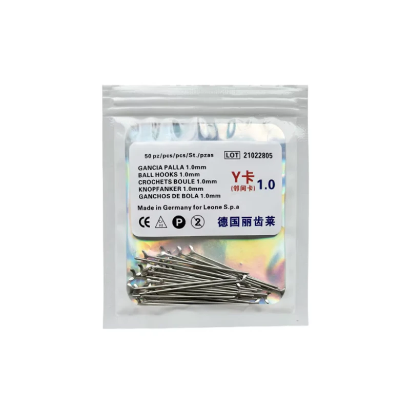 10Pcs/Lot Dental J Clasp Ball Retainer Position Hold Straight Oblique Bar Y-Type Scheu Teeth Position Hold 0.8/0.9/1.0mm