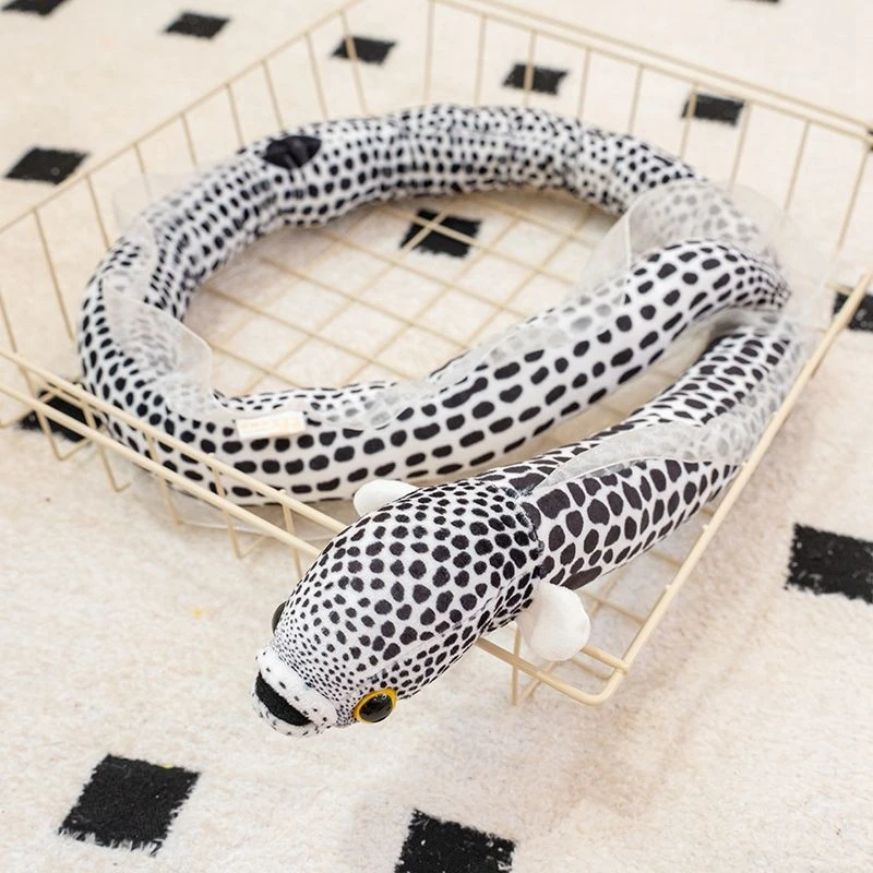 110CM Marine Creature Eel Plush Toy Children's Soothing Sleeping Pillow Soft Doll Birthday and Christmas Gift for Children