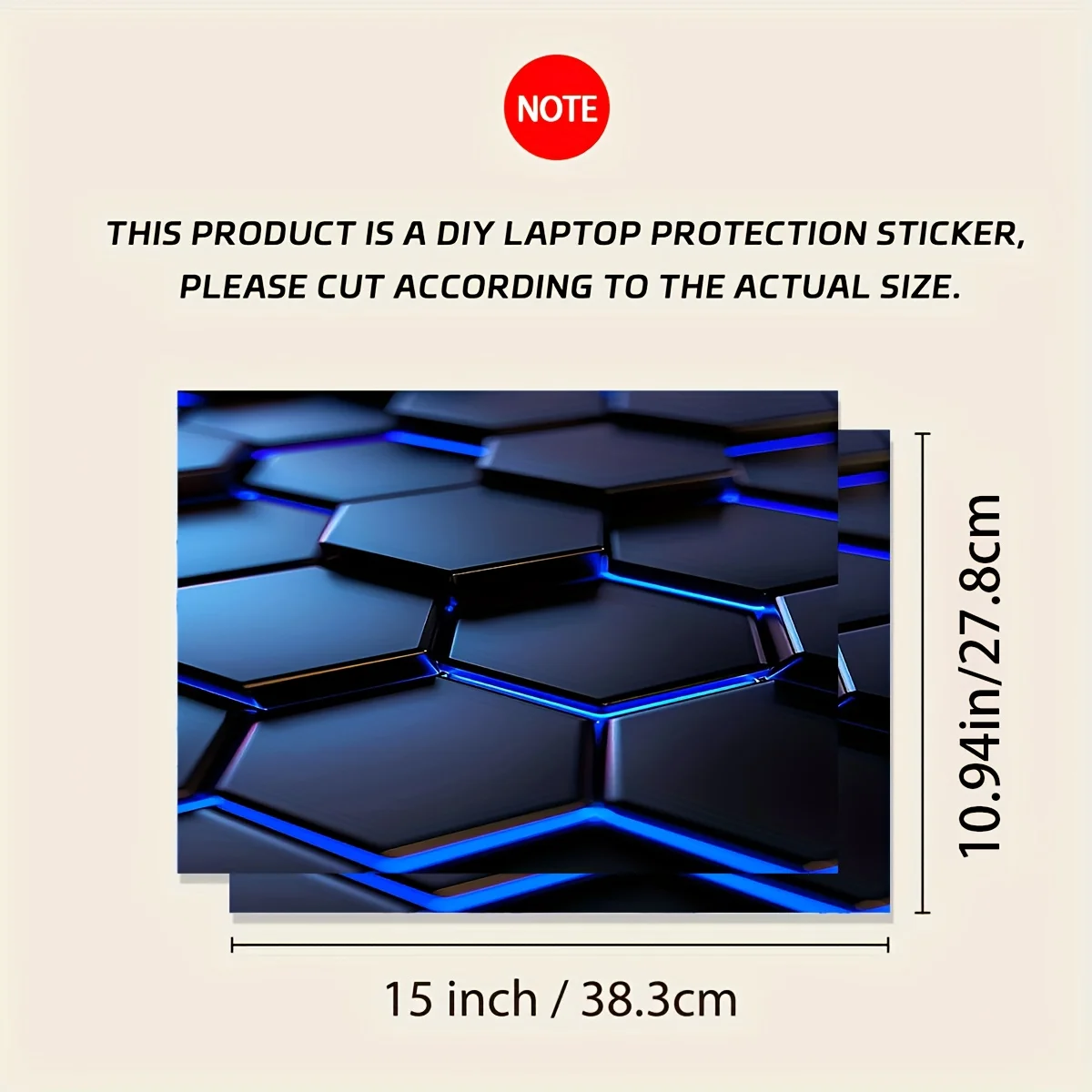2-piece high-tech laptop art sticker protective case, waterproof and scratch resistant - waterproof, scratch resistant