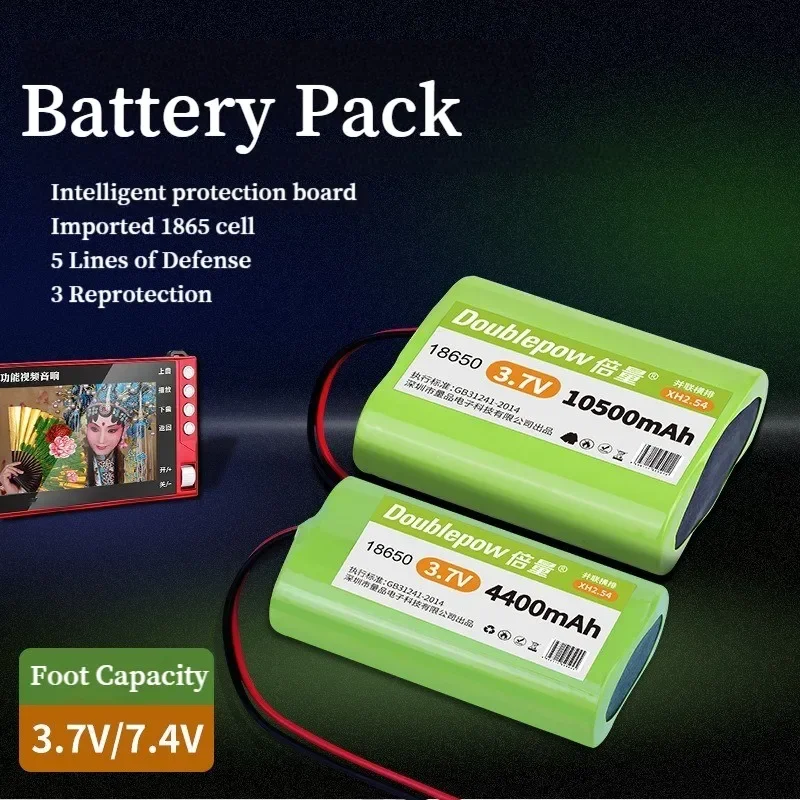 18650 3.7V Battery 4400mAh 5000mAh 6000mAh 7000mAh Icr18650 Rechargeable Lithium Ion Batteries Pack for Emergency Lights LED