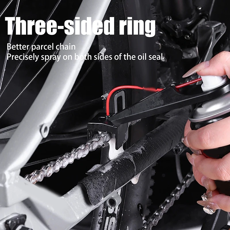 

Fast Motorcycle Chain Lube Oiler Tool Mess-Free Chain Wax Bike Chain Cleaner Tool Lubricant Straw Holder Positioner Applicator
