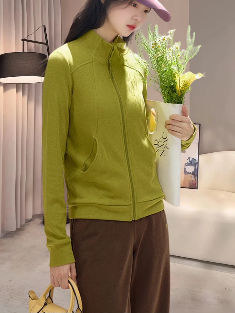 

Модная теплая повседневная универсальная удобная женская верхняя одежда с воротником-стойкой, весна-осень, новый дизайн, дышащий полиэстер