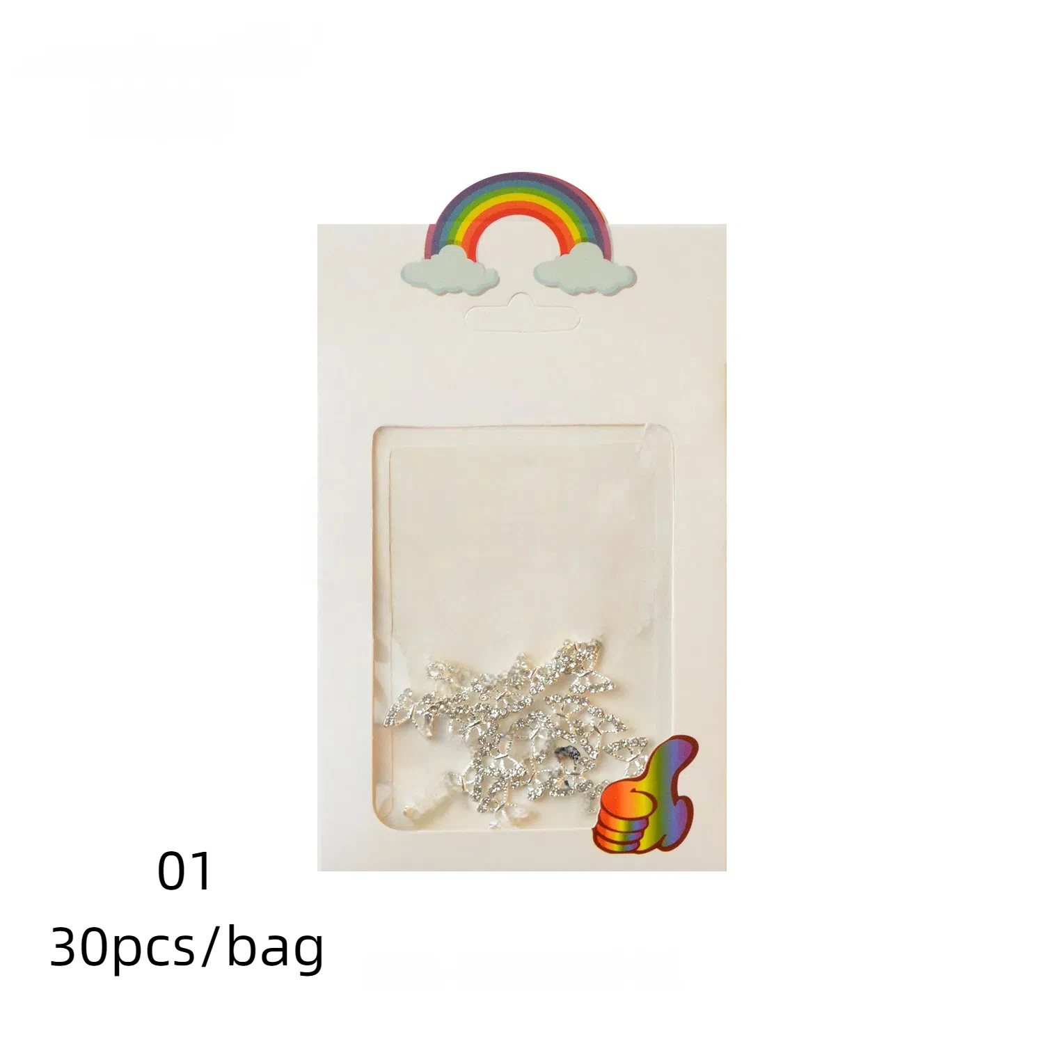 30pcs Alloy Butterfly Nail Charms  Luxe Metal DIY Butterfly Irregular colorful Rhinestone Decor Hot Fashion Manicure Accessories