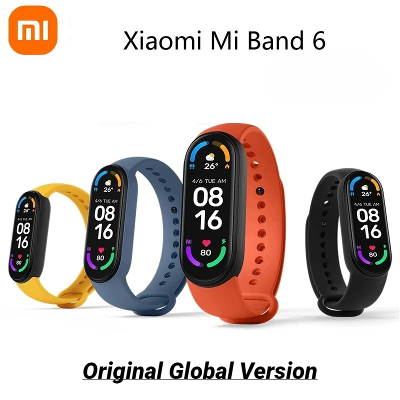 Global Version Original Xiaomi Band 6 Intelligent Heart Rate Monitoring Health Management Sports Bracelet