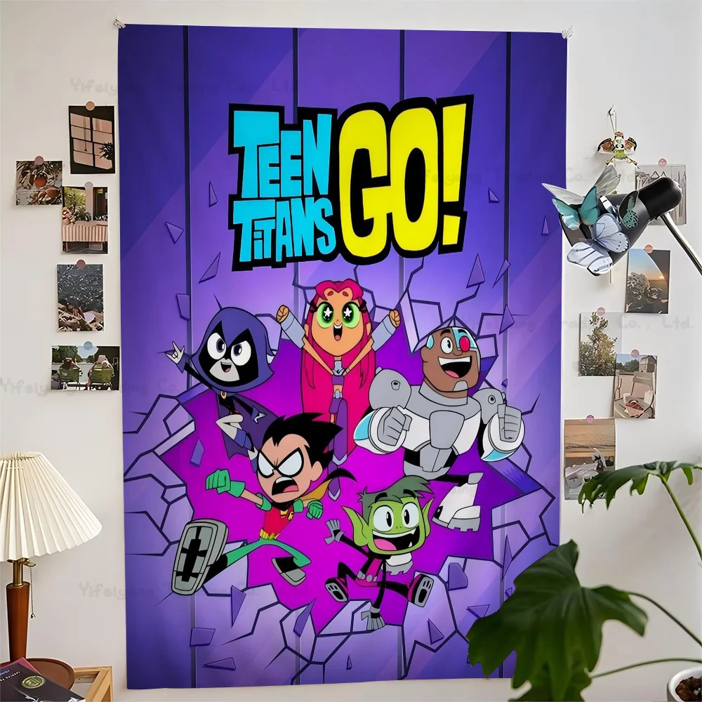 T-Teen T-Titans Go Chart Tapestry For Living Room Home Dorm Decor Art Home Decor