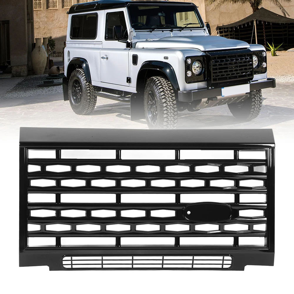 

Front Bumper Grill Car Front Middle Grille Land Fit For Land Rover Defender 90 110 Grill ABS Adventure Edition Front Bumper