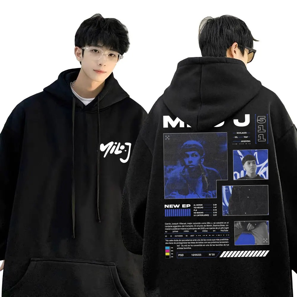 

Rapper Milo J 511 Album Graphic Hoodie Men Women Clothing Vintage Hip Hop Sweatshirt Men's Fashion Oversized Hoodies Streetwear