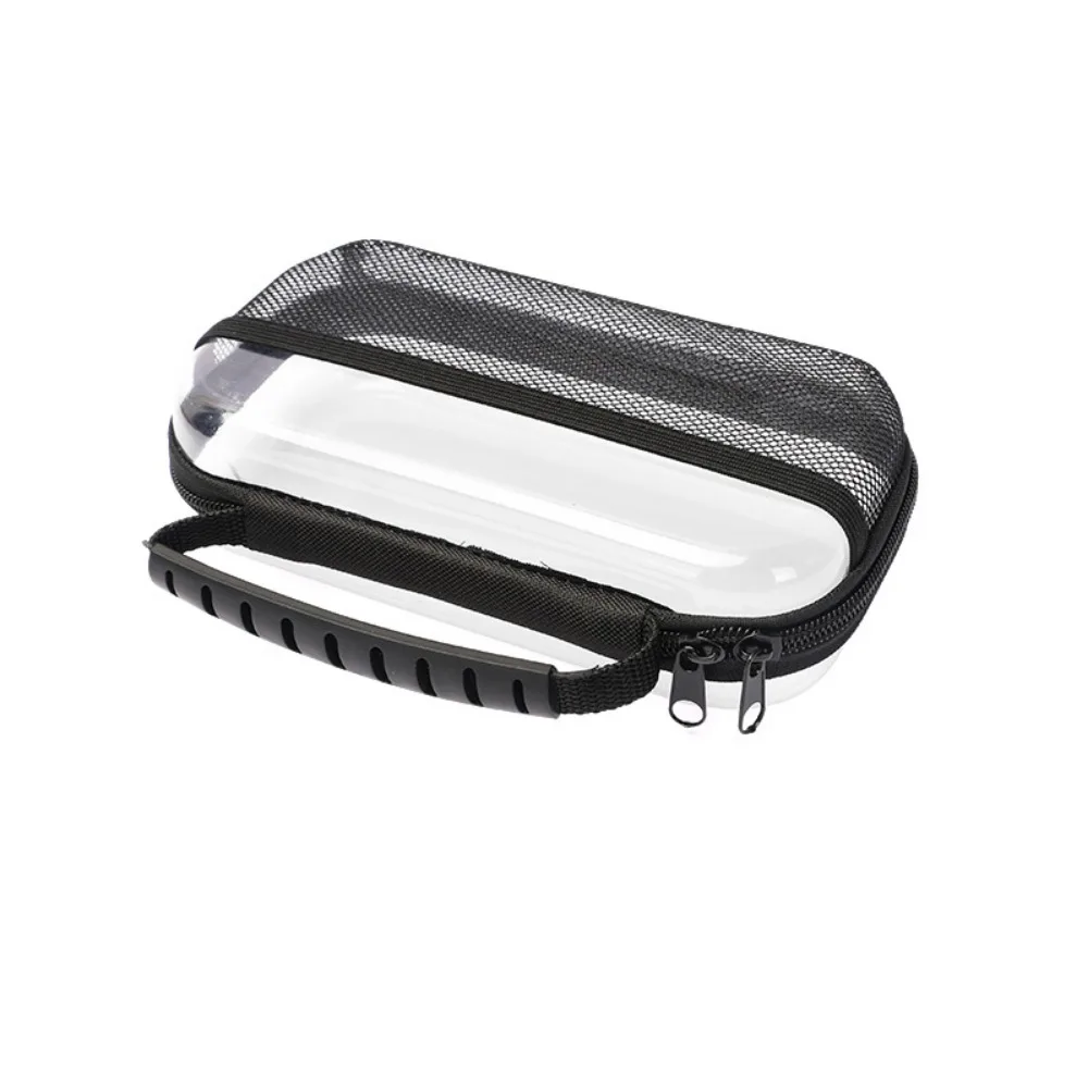 

Transparent Clear Travel Storage Case Front Mesh Pocket with Handle Zippered Hard Pouch Hard Shell Portable