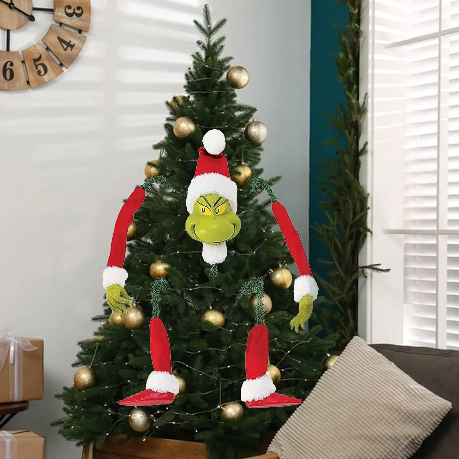 Hot Selling Christmas Tree Grinch Ornaments Funny Green Hair Monster Christmas Tree Decor Gift Merry Chrismas Hot Decorations