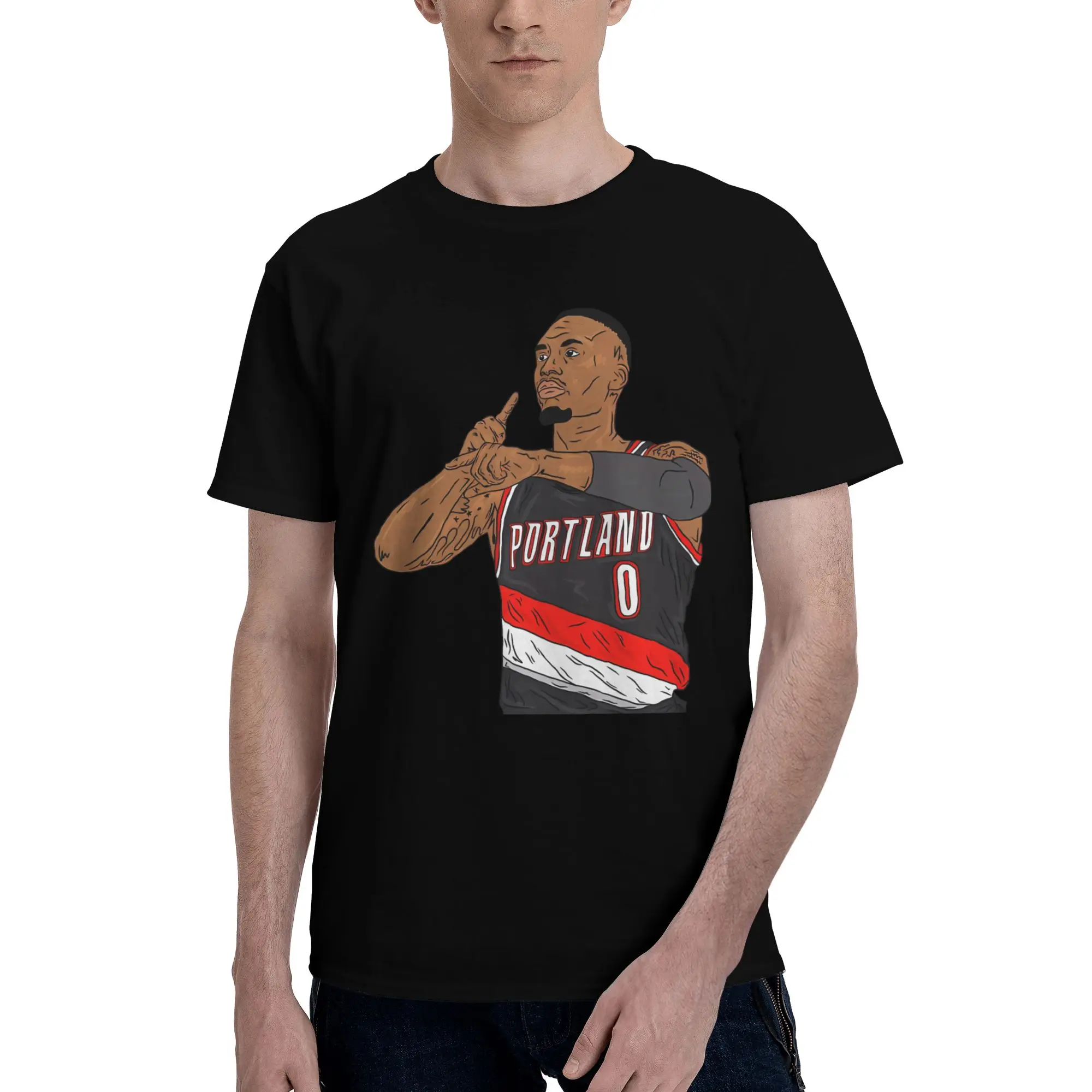 Damian Lillard dame time Standard Shoulder Reversible T-shirt Niche Street Women's T-shirts