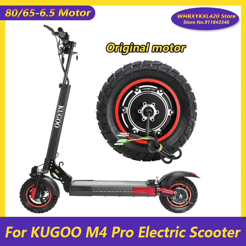 80/65-6 Original 500W Motor Engine for KUGOO M4 Pro Electric Scooter 10 Inch Wheel Hub  Assembly Kit Spare Accessorie Parts