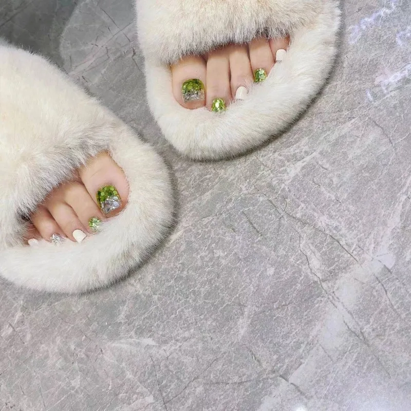 Internet Celebrity Korean BigSequinsFlashing Nail Accessories Fresh Fruit Green Mermaid Princess Fine Glitter Patch Nail Sequins