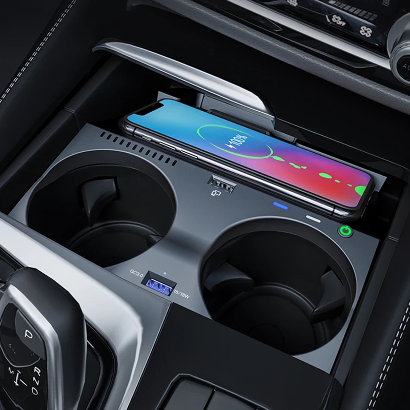 

Car wireless charger 15w fast phone charger phone holder for BMW 5 6 Series G30 G32 G38 6GT 2017 2018 2019 2020 2021 2022