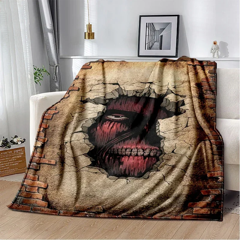 

2025 Атака Титанов Эрен 3D мягкое фланелевое одеяло аниме с героями мультфильмов, удобное для кровати, дивана, дома, спальни, новый стиль