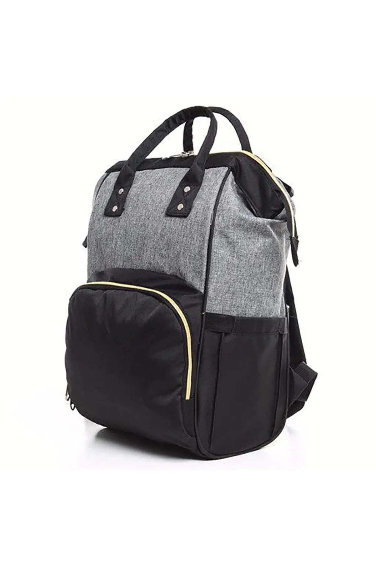 Baby Bag, Baby Mommy Backpack Black Gray Gold