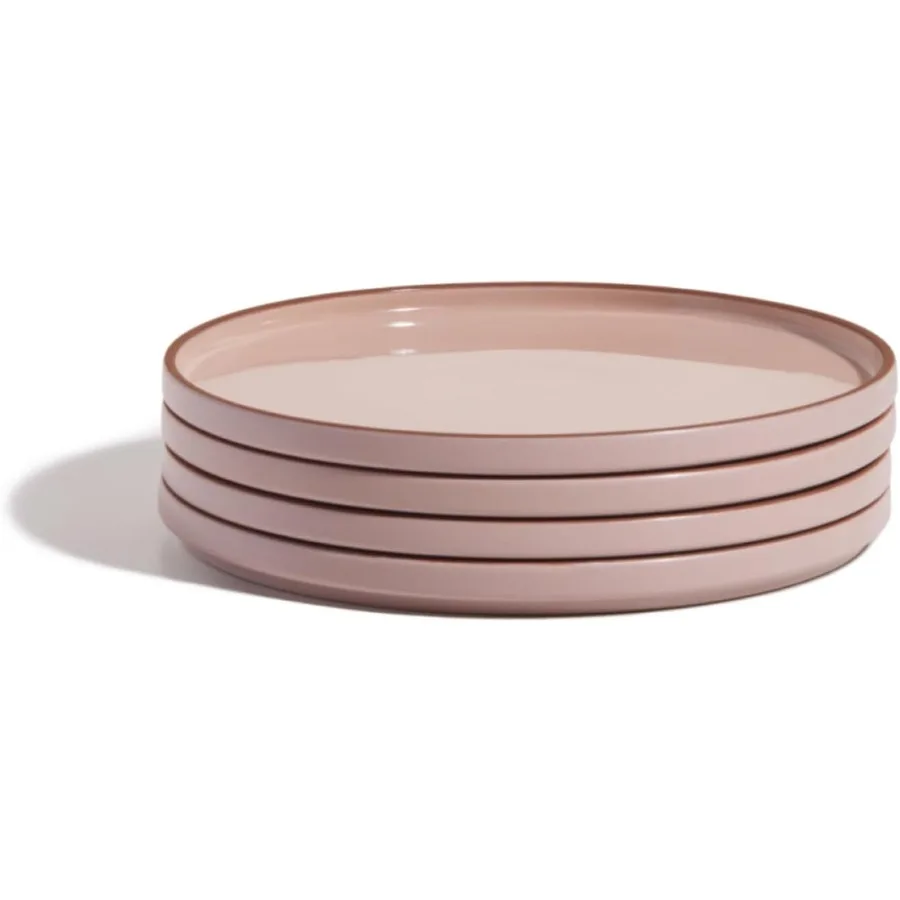 

Dinner Plates Set of Four 10.5 Handcrafted Ceramic Dinner Plates ChipResistant RestaurantGrade Stackable and SpaceSaving Spice