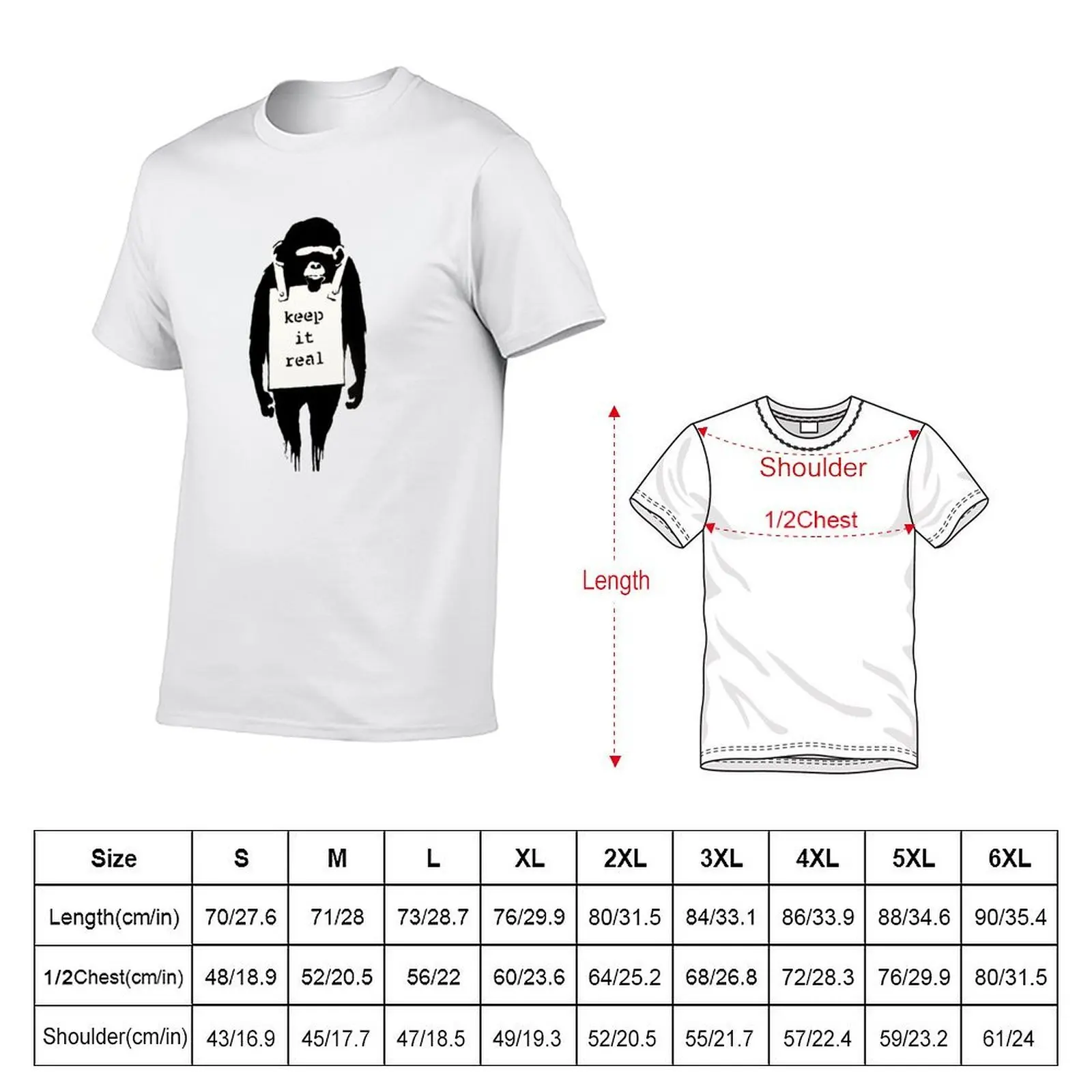 Keep it Real Banksy T-Shirt t shirts for man t shirt personalised man t shirt designer
