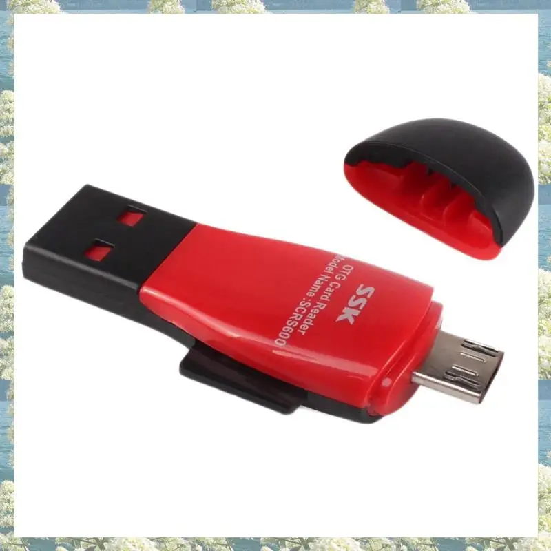 New-SSK SCRS600 カードリーダー プラグアンドプレイ専用 OTG 180Mbps USB2.0 Micro-SD TF デュアルパーパスカードリーダー Android 用