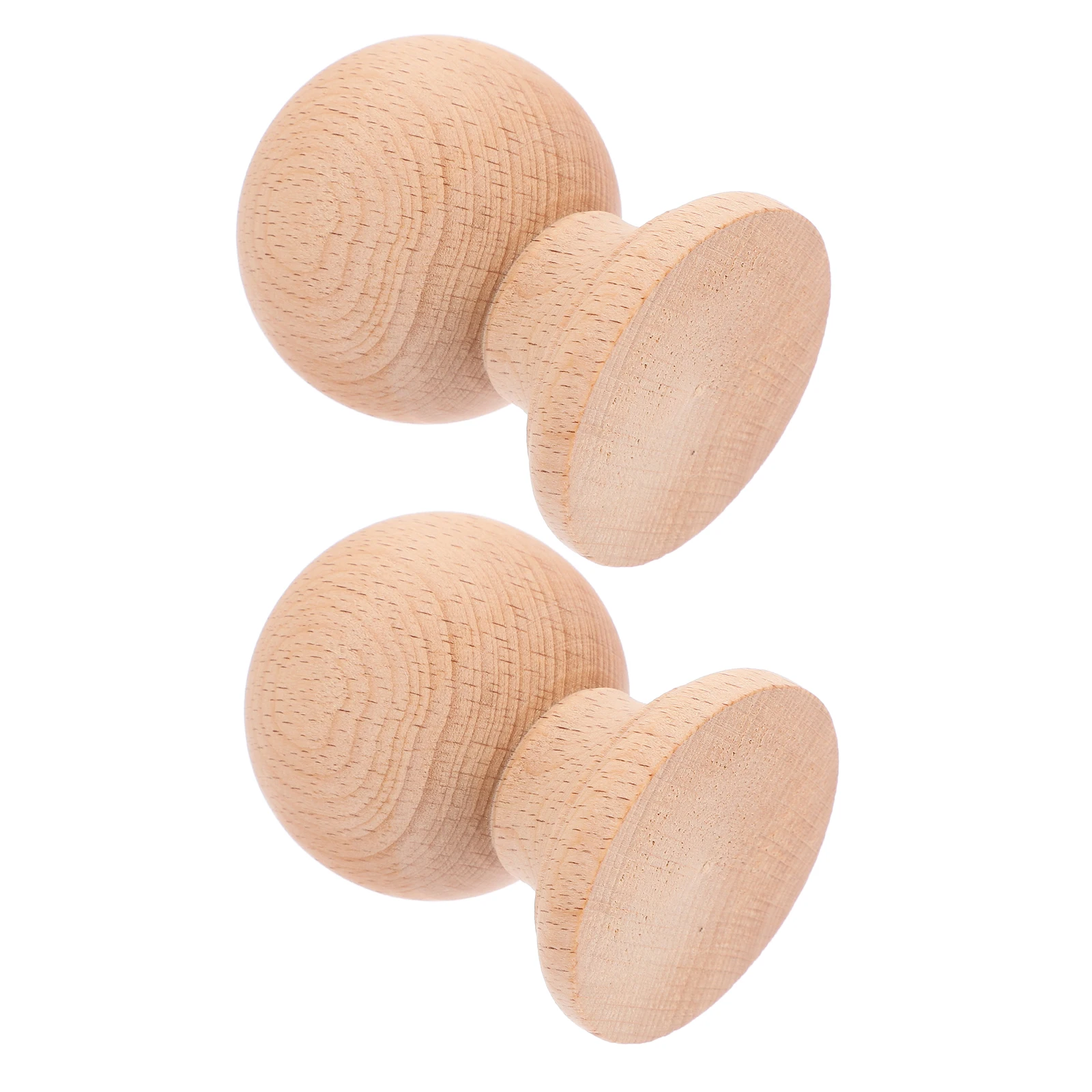 2 Piezas de Terminales de Columna Romana de Madera Maciza con Acabado Natural, Decorativos para Postes de Escalera, Tapas para Postes de Cama, Adornos para Vallas y Puertas