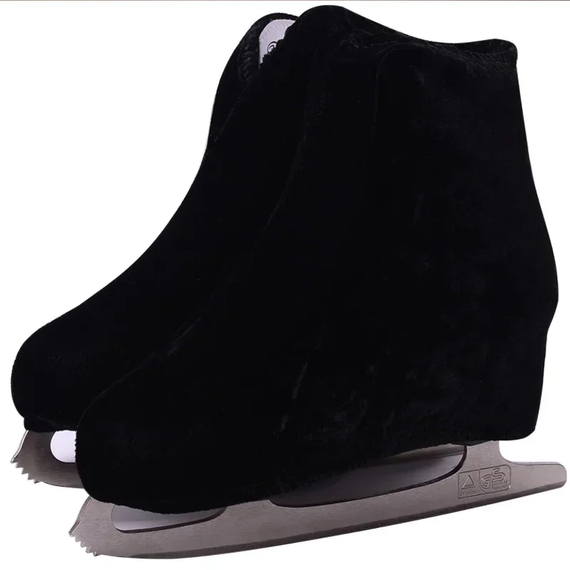 1 Paar elastische Samt-Eis-Skate-Stiefelüberzug, Schutz für Rollschuhe, Schuhe, Schutz für Eis-/Roller-/Eishockey-Sportarten