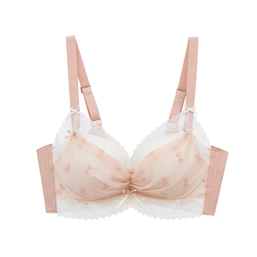 Imagen 2 del producto Bralette antiflacidez sin costuras para Mujer, lencería Sexy, sujetador de realce coreano, ropa interior bonita de estilo coreano