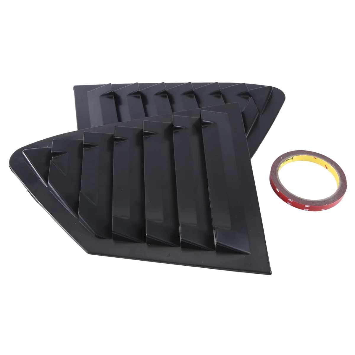 

Matte Black Rear Side Vent Quarter Window Louver Shutter Cover Trim for Ford Focus