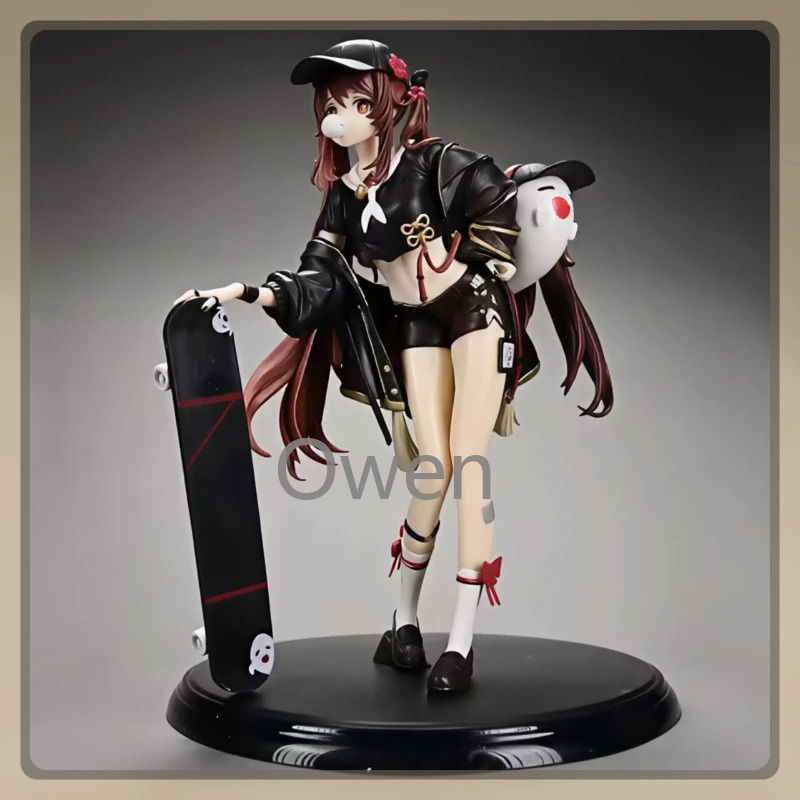 

Anime Hu Tao Beautiful Girl Genshin Impact Figures Gk Hu Tao Skateboarding Figure 23cm PVC Collection Birthday Decoration Toys