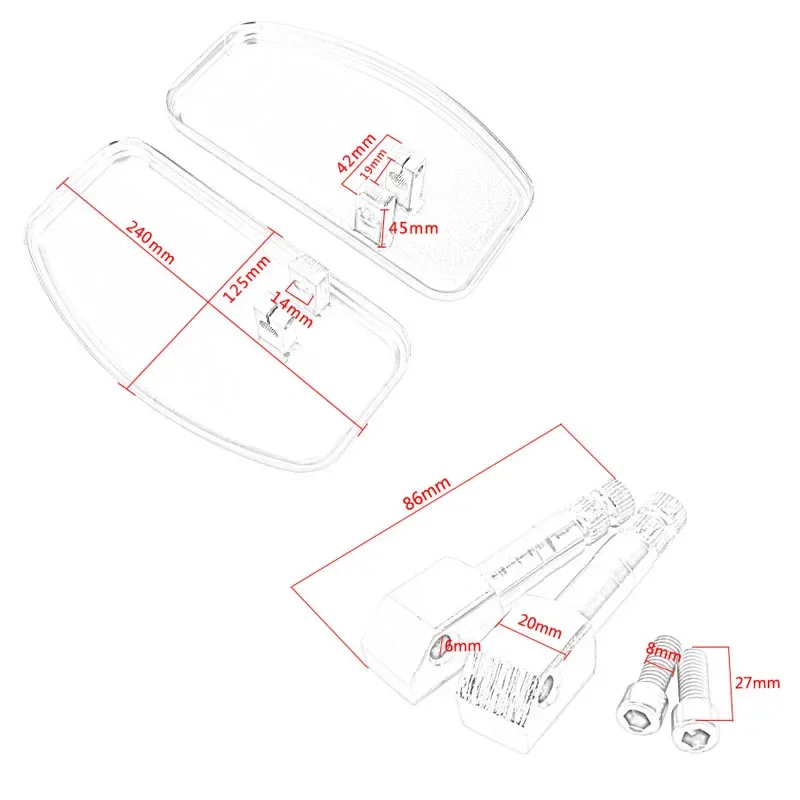 Universal Motorcycle Front Rear Driver Passenger Footrest Pedal Footboard Foot Peg For Honda Shadow VT400/750 Yamaha Kawasaki