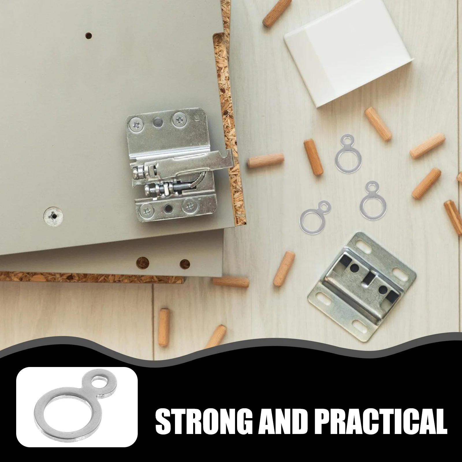 

50Pcs Metal 8 Shaped Fastener Stainless Steel Double Hole Connector for Fishing Split Rings Lures Accessories Rigging