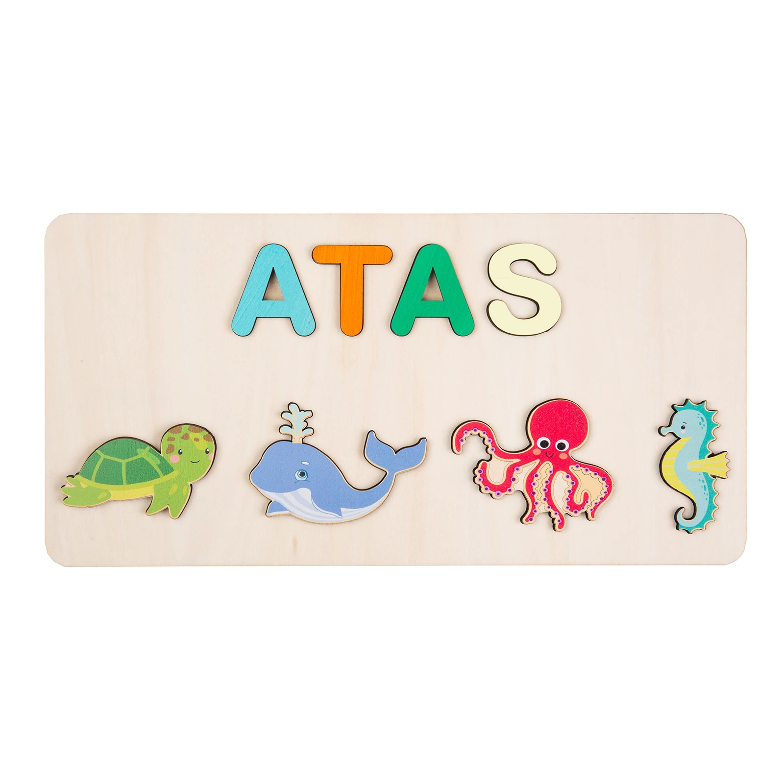 Personalized Wooden Name Puzzle Puzzle Toys For Toddlers Customized First Name Gifts for Baby Kids