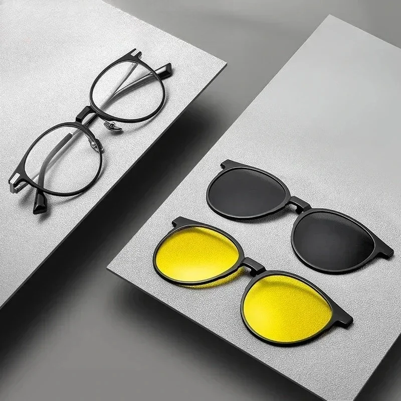 

KIZN Sunglasses Myopia hyperopia glasses full round polarized men's and women's models -100 -125 -150 + 175 + 200 +225