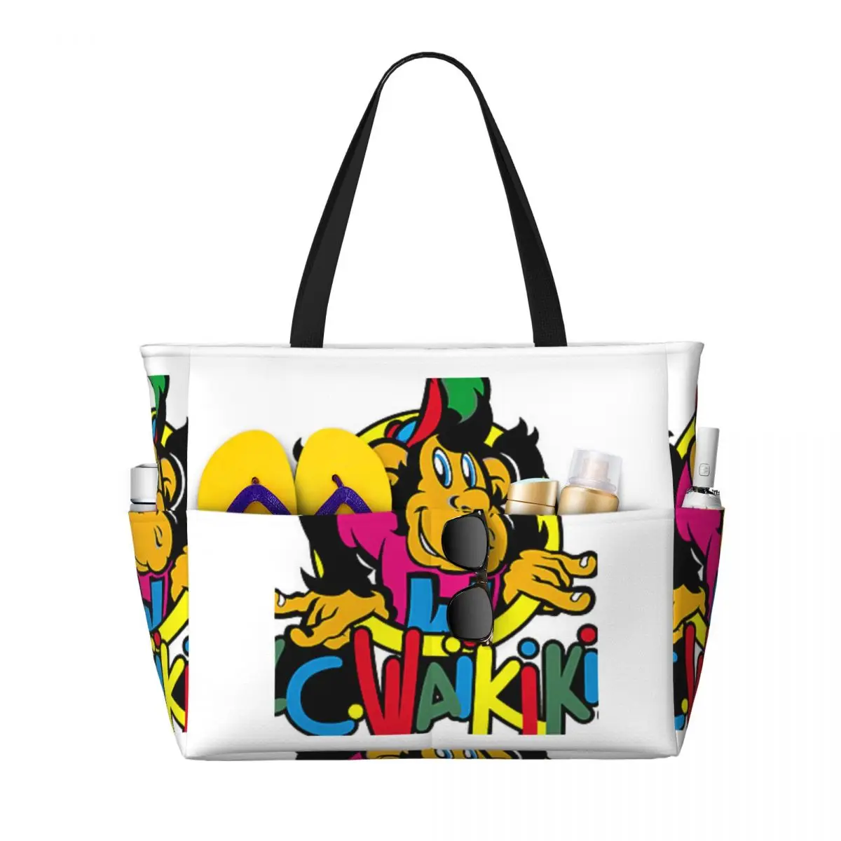 

Monkey Lc Waikiki Singe Beach Tote Bag Sport Gym Yoga Duffle Large Tote Bag Women Travel Bag Fitness bag