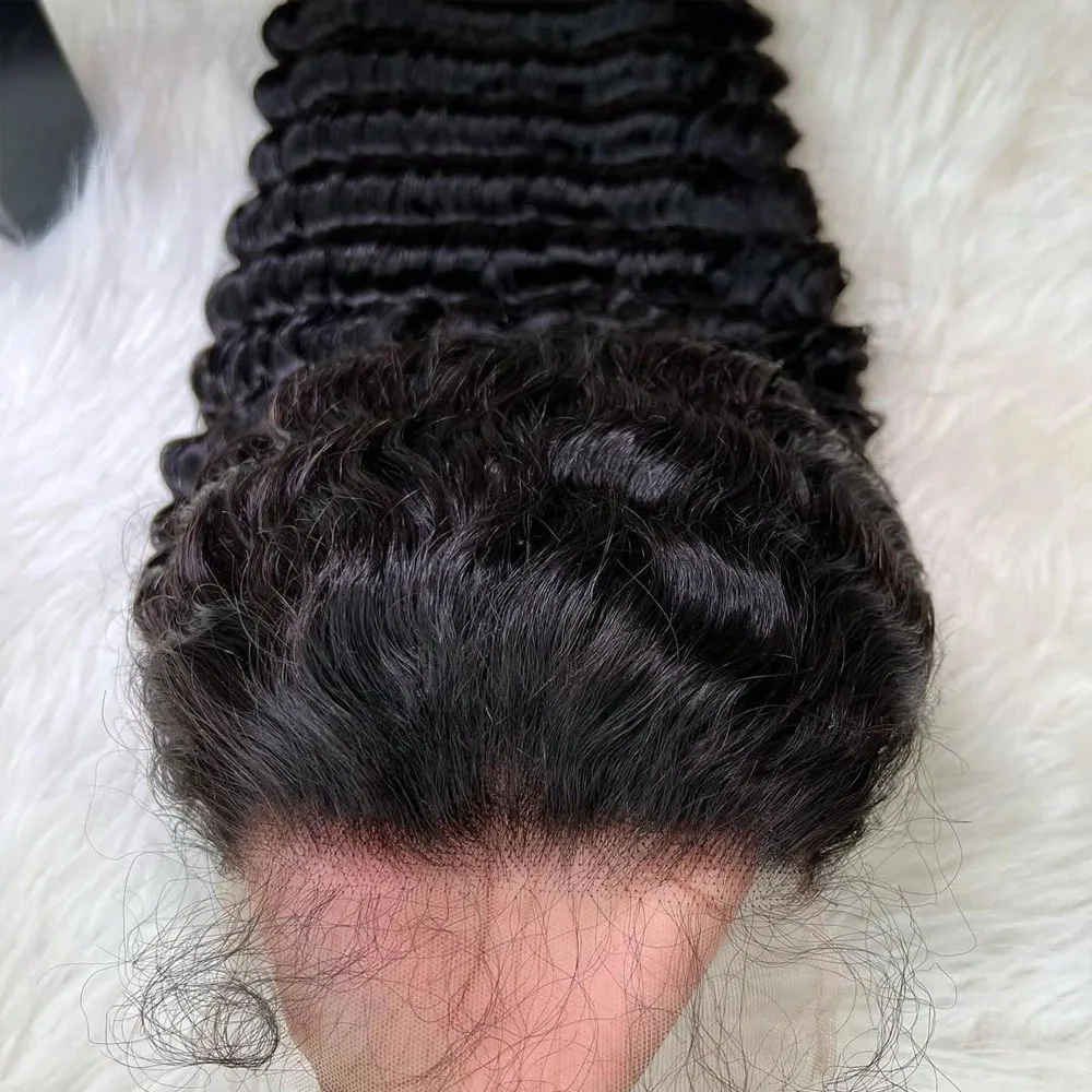 250% Density 5x5 Deep Curly Wave Wig Lace Front Wigs Pre Plucked Brazilian Wet And Wavy Lace Frontal Hair Wigs Glueless Wig For Women Wig Deep Curly Wig HD Transparent Lace Front Wigs Natural Color 26Inch