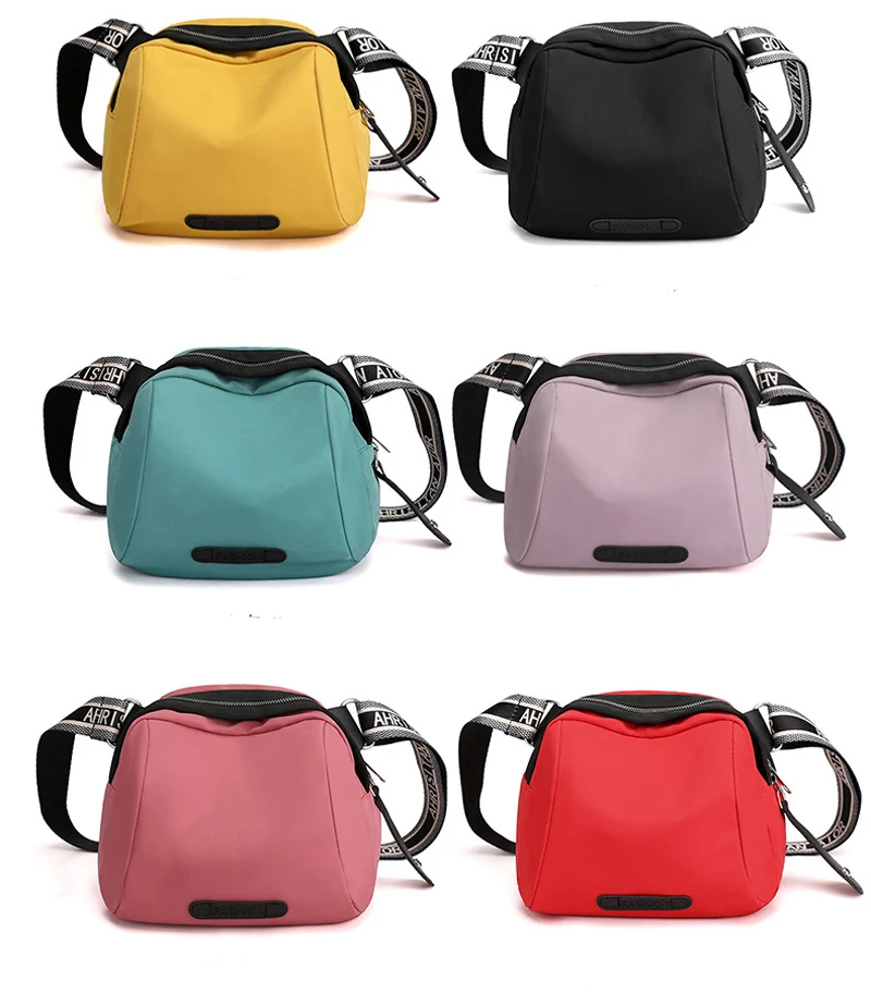 

DHL30pcs Women Nylon Plain Large Capacity Shell Shaped Crossbody Bags Mix Color