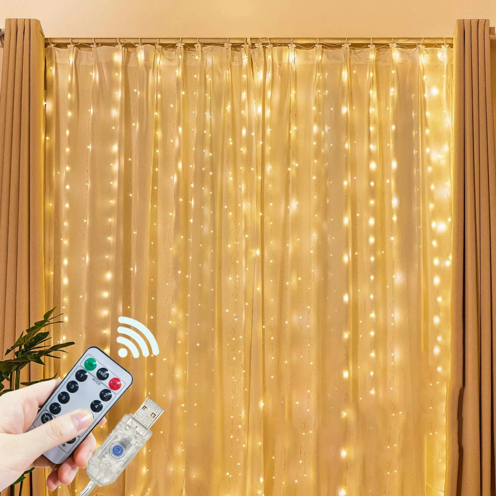 Fairy Light Curtain - LED Curtain Fairy Light Christmas Halloween