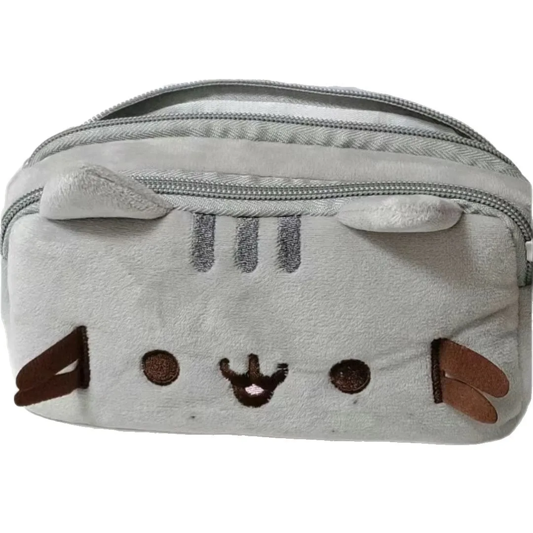 Kawaii Pusheen Federmäppchen, Cartoon-Motiv, dicke Katze, großes Fassungsvermögen, Kosmetiktasche, Schreibwarentasche für Studenten, tragbare Reisetasche, Geschenk